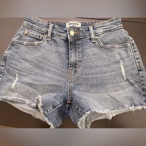 Size 2 distressed high rise denim shorts